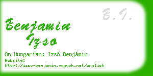 benjamin izso business card