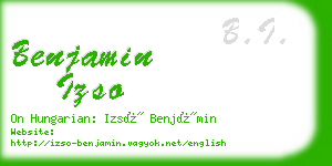 benjamin izso business card